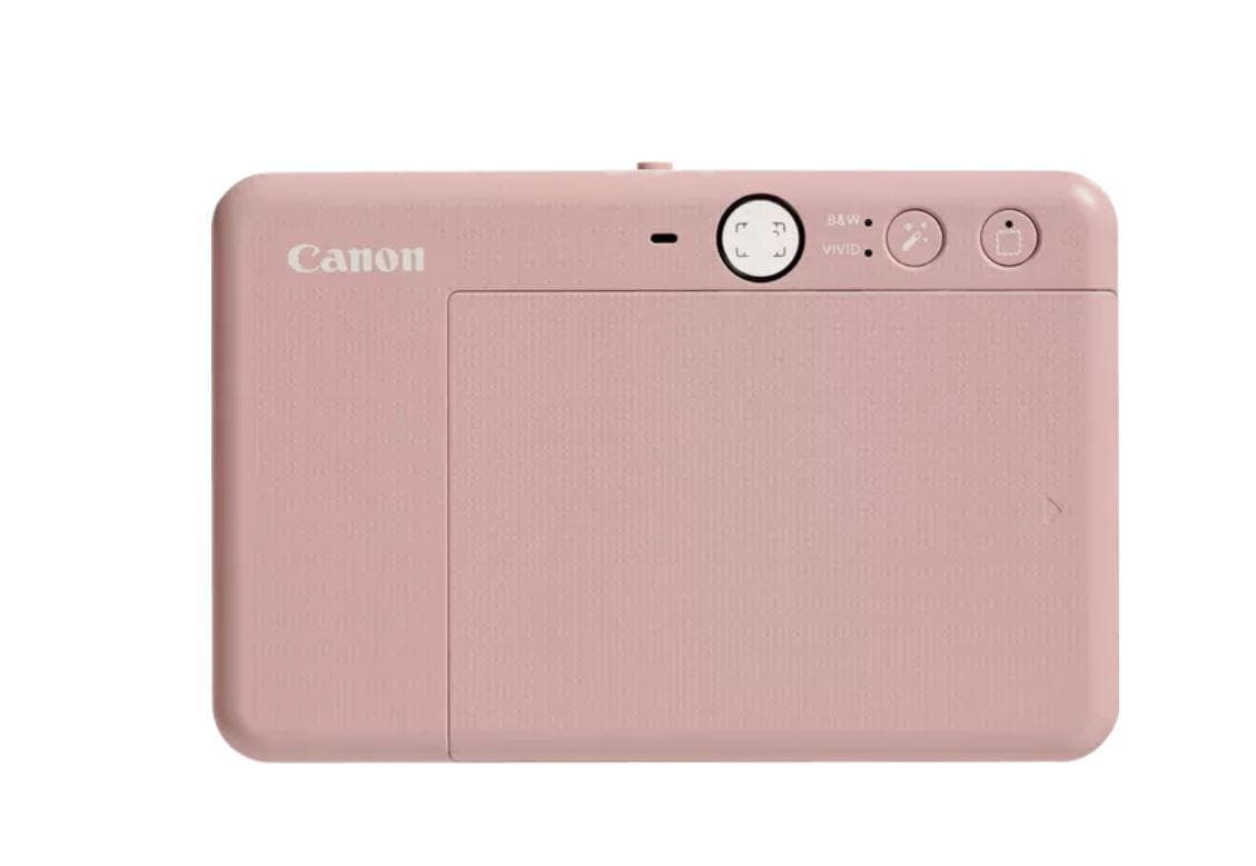 Imprimanta foto Canon Zoemini S2, 2 in 1 camera foto + imprimanta foto, tehnologie ZINK (zero ink) Viteza: 50 secunde pe poza, Rezolutie printare 314 X 600 dpi, Camera 8 megapixeli, blitz integrat, Bluetooth, NFC, compatibilitate IOS si Android, format poze: JPG, slot microSD (max256gb), baterie — miniatură