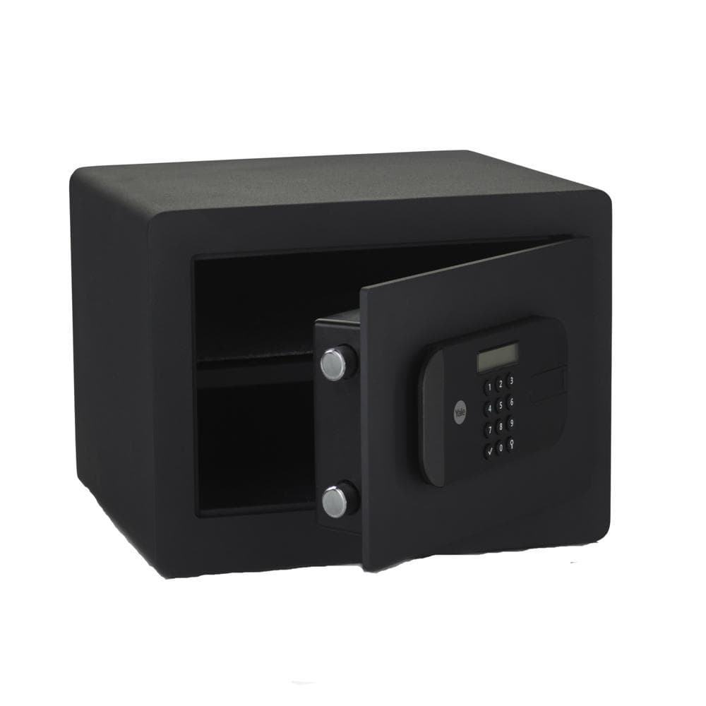 Seif de maxima securitate Yale, 250x350x300 mm, YSEM/250/EG1; Caracteristici: Ușa tăiată cu laser-întărită cu placă armată anti- forare; Mecanism deschidere ușă automat; Încuietoare motorizată cu  nivel de securitate ridicat; Blocare timp de 1min în cazul introducerii unui cod greșit de 3 ori