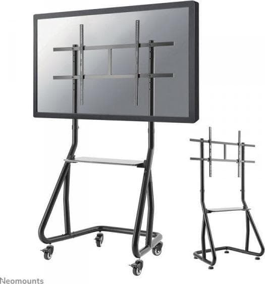Stand podea mobil/fix Neomounts NS-M3800BLACK; pentru display-uri cu diagonale 60"-100", sistem de prindere VESA 200x200~1000x600, greutate maxima suportata 100kg, fix, inaltime reglabila manual 1350-1530mm; polita AV; dimensiuni 873x683x1610; culoare negru.