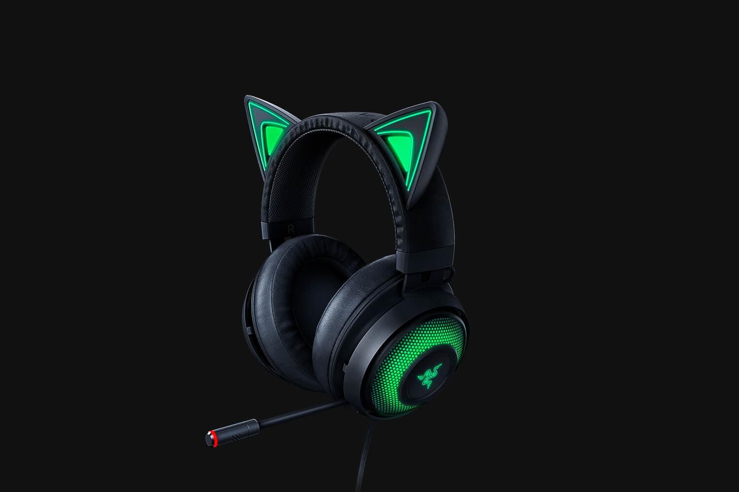 Casti Gaming Head-band Razer Kraken Kitty Edition, Wired, noise-canceling, Negru — miniatură