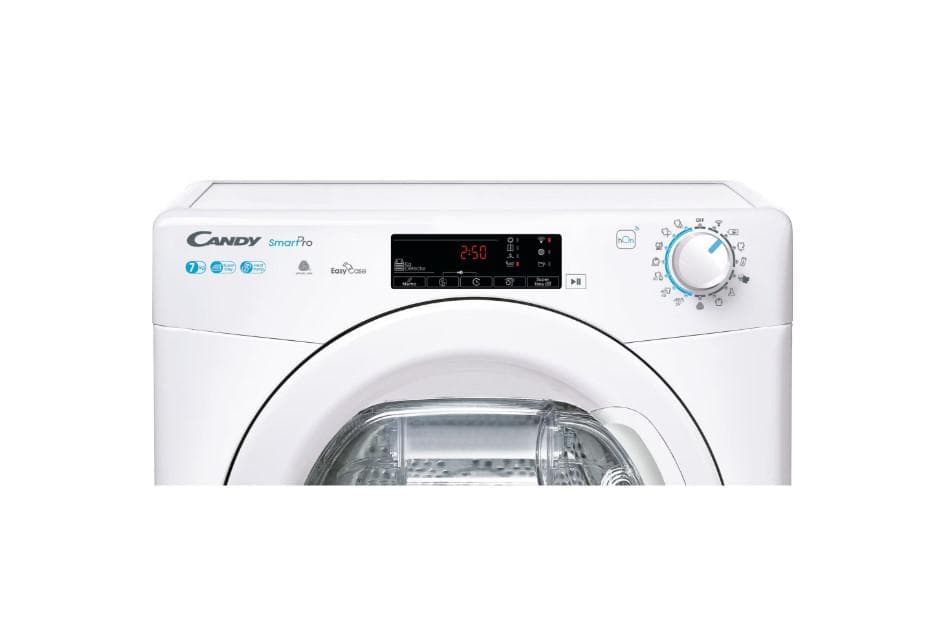 Uscator Candy CSOE H7A2TE-S dryer, SmartPro, heat pump, 7kg, A++, 5D display, AC motor, wifi+BT, white — miniatură