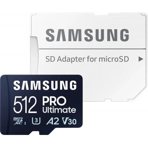 Card de Memorie Micro Secure Digital Card Samsung Pro Ultimate, 512GB, MB-MY128SA/WW, Clasa 10, pana la 200MB/S, cu adaptor — miniatură