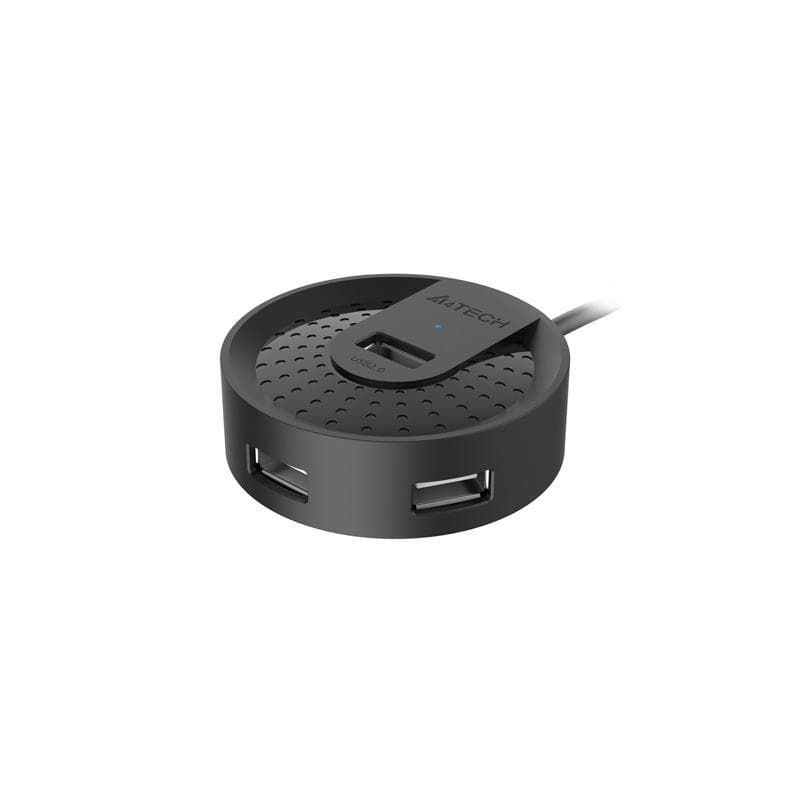Hub USB A4TECH HUB-20, USB-A, 4 porturi, Negru