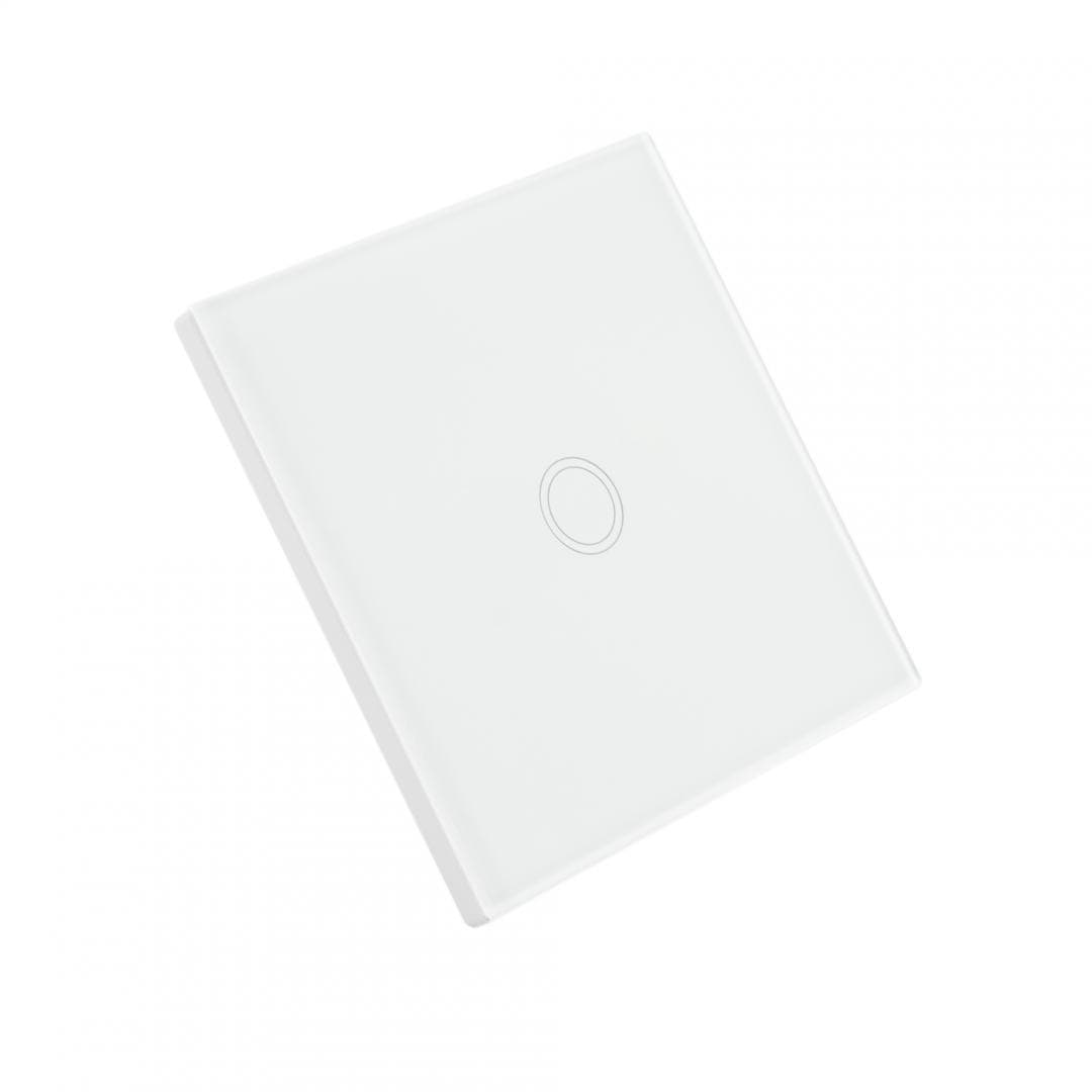Intrerupator cu touch PNI SH101 alb cu LED indicator cu panoul frontal din sticla temperata transparenta, iar carcasa din spate rezistenta la foc. Poate fi utilizata la o putere maxima de 100W pentru becurile cu LED, iar pentru becurile clasice de maxim 200W, dIMENSIUNI: 86 X 86 X 34 mm, Butoane — miniatură