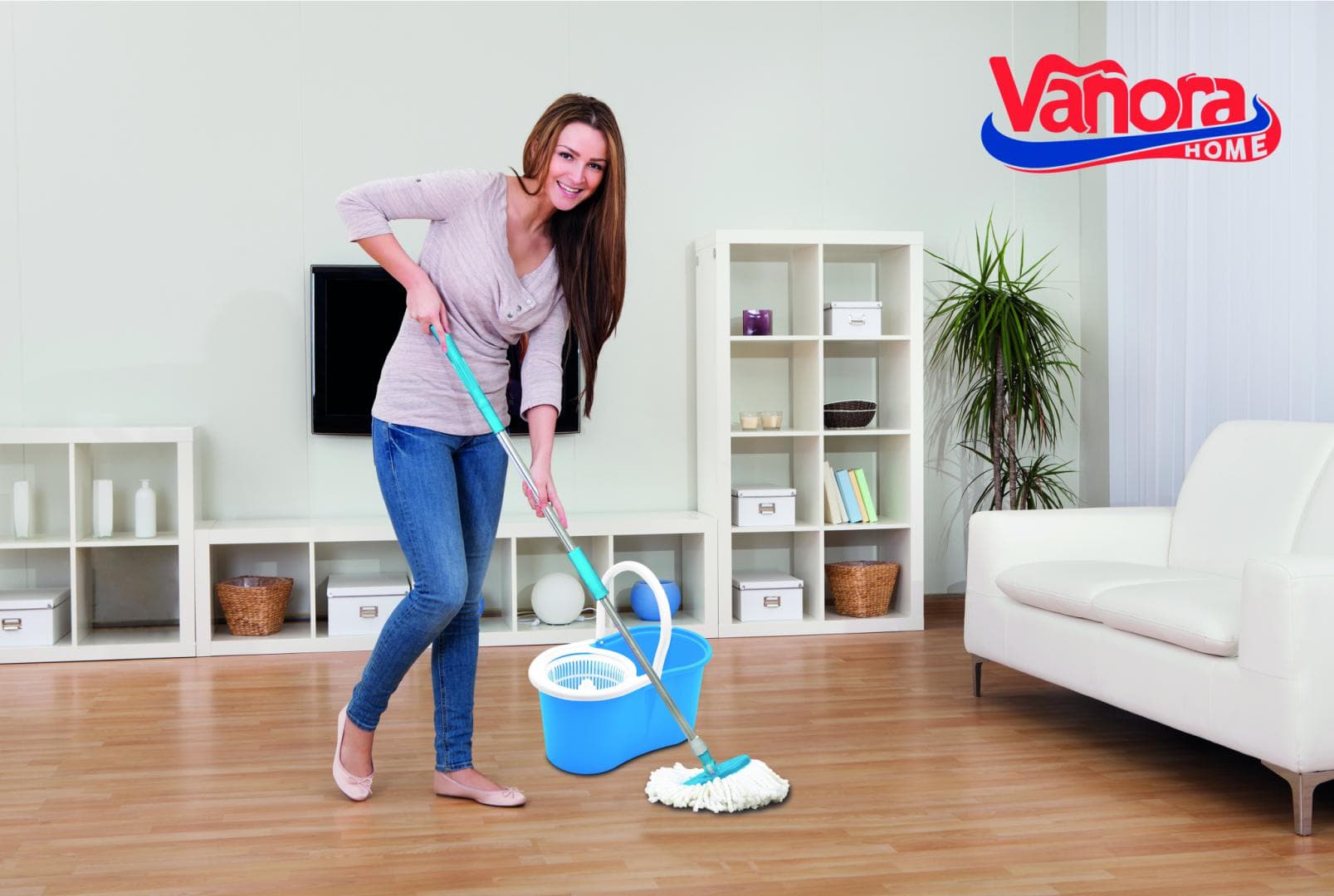 SET CURATENIE PRIMO,MOP ROT.360,ALBASTRU,VANORA HOME — miniatură