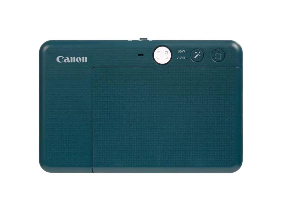 Imprimanta foto Canon Zoemini S2, 2 in 1 camera foto + imprimanta foto, tehnologie ZINK (zero ink) Viteza: 50 secunde pe poza, Rezolutie printare 314 X 600 dpi, Camera 8 megapixeli, blitz integrat, Bluetooth, NFC, compatibilitate IOS si Android, format poze: JPG, slot microSD (max256gb), baterie — miniatură