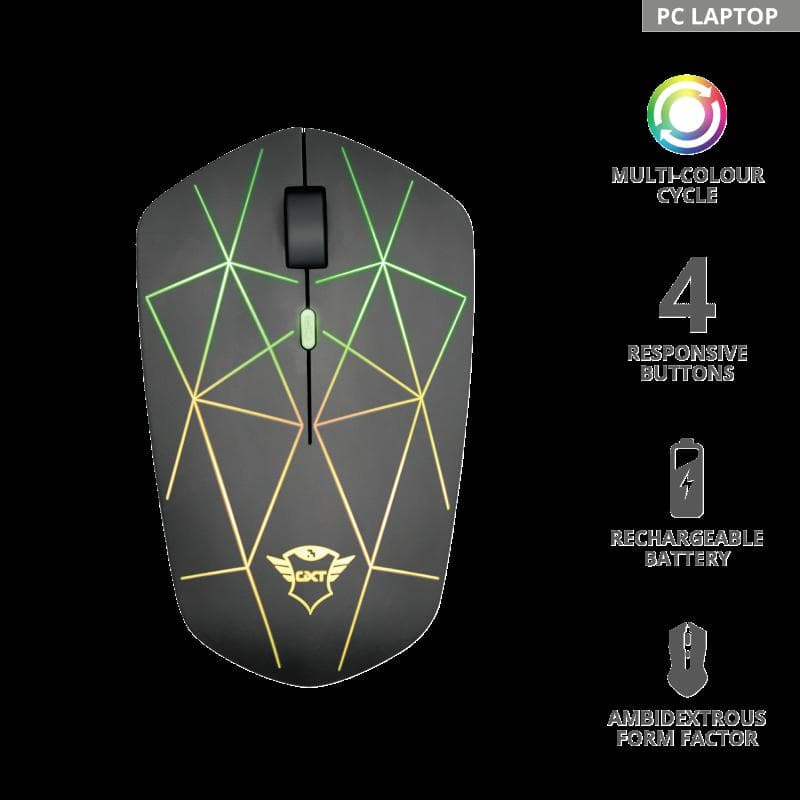 Mouse Gaming Wireless Trust GXT 117 Strike, 1400 dpi, Negru — miniatură
