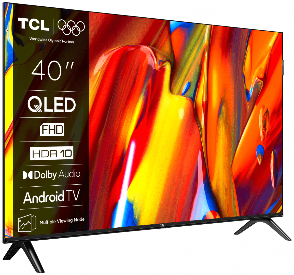 Televizor TCL QLED 40V5C, 100 cm, Smart Google TV, Full HD — miniatură