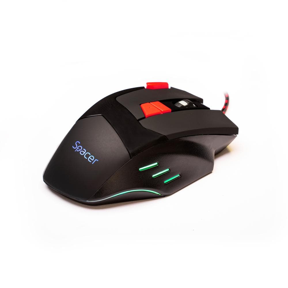 Mouse Gaming SPACER SP-GM-02, 2000 10000 dpi, Negru — miniatură