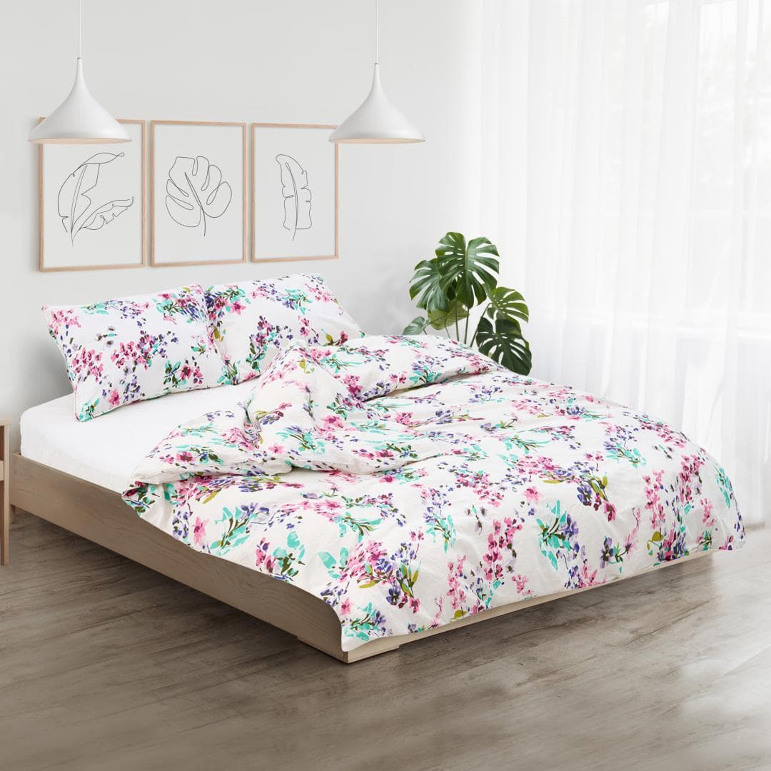 Set de pat king size bumbac,144TC,Sakura — miniatură