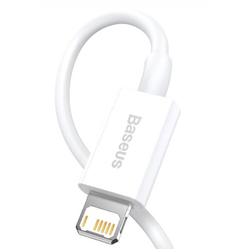 CABLU alimentare si date Baseus Superior, Fast Charging Data Cable pt. smartphone, USB la Lightning Iphone 2.4A, 1.5m, alb — miniatură