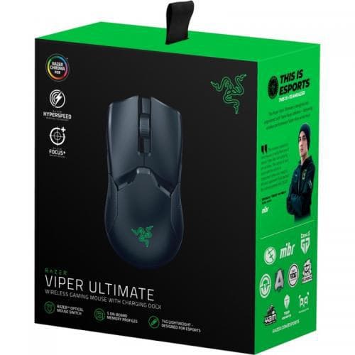 Mouse Gaming Wireless Razer Viper Ultimate, 20000 dpi, Negru — miniatură