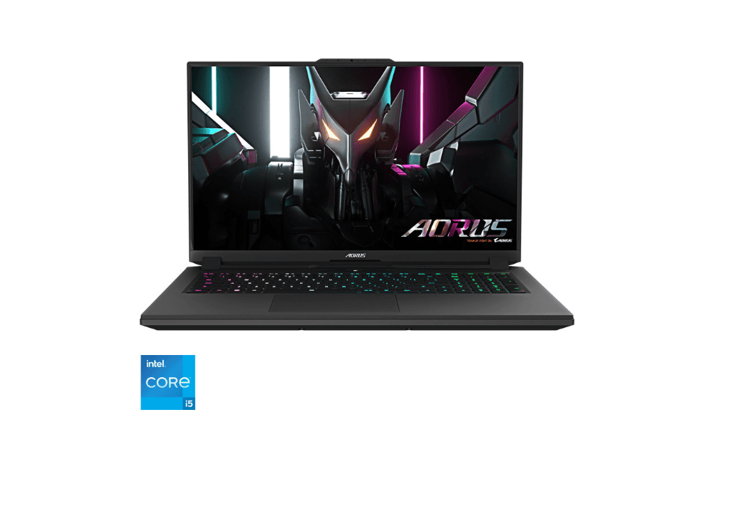 Laptop Gaming GIGABYTE AORUS 7 9KF, cu procesor Intel Core i5 12500H, 17.3'' IPS, 32 GB DDR4, 512 GB SSD, NVIDIA GeForce RTX 4050, 8GB GDDR6, Windows 11 Home