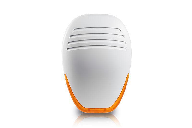 Sirena de alarma pentru exterior, Venitem HEMA L MW Matt white, design Italia, security grade 3, nivel acustic 110dB carcasa ABS culoare alba mat, Flash LED, tamper pentru deschidere si demontare, sunete si durata programabile, numararea alarmelor, microprocessor self-test of: battery, speaker and