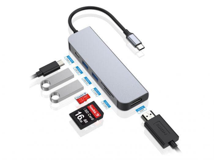 Docking station CONCEPTRONIC DONN02G, USB Type-C, 60W, Gri — miniatură