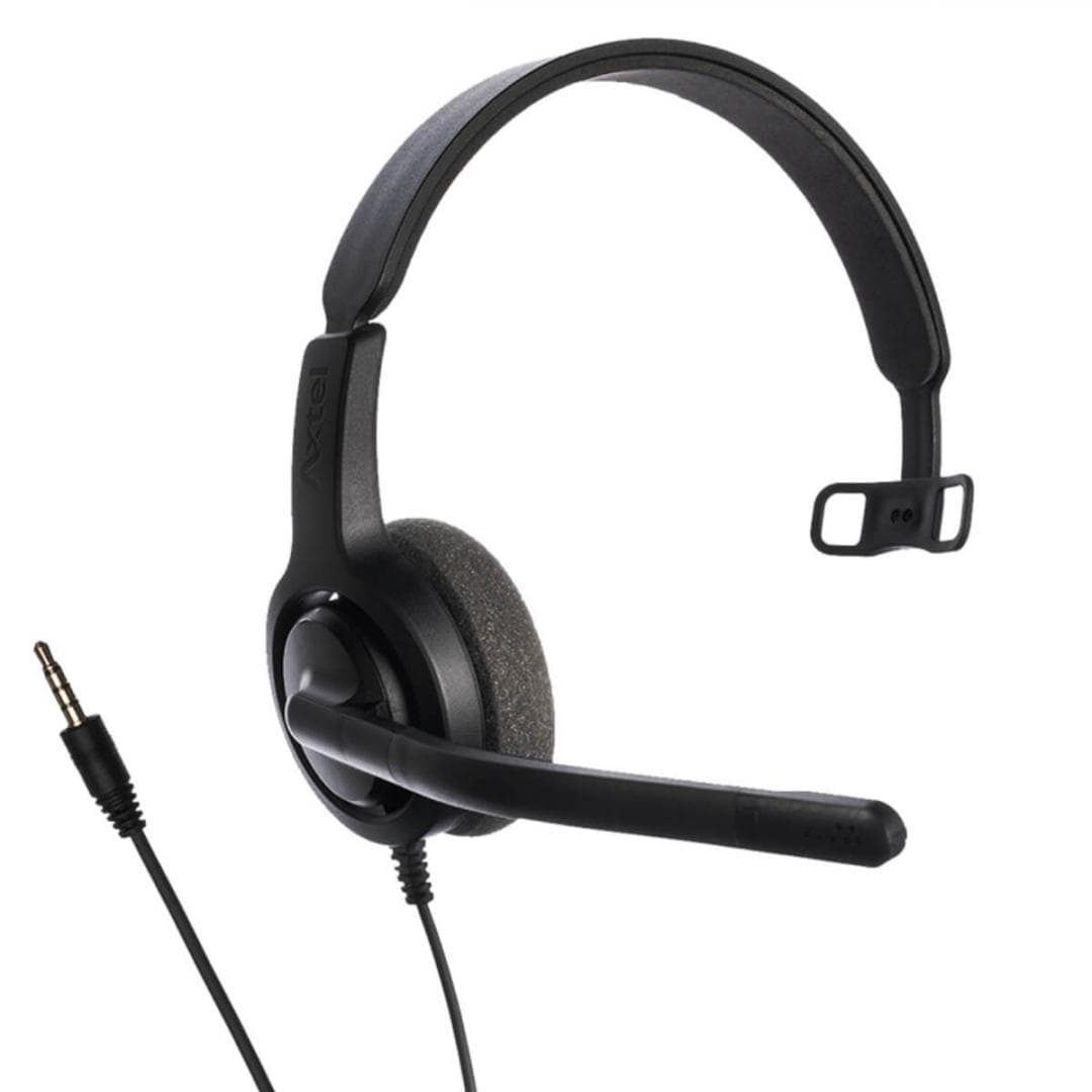 Casti Mono-casca Axtel Voice 28 mono, Wired, noise-canceling, Negru