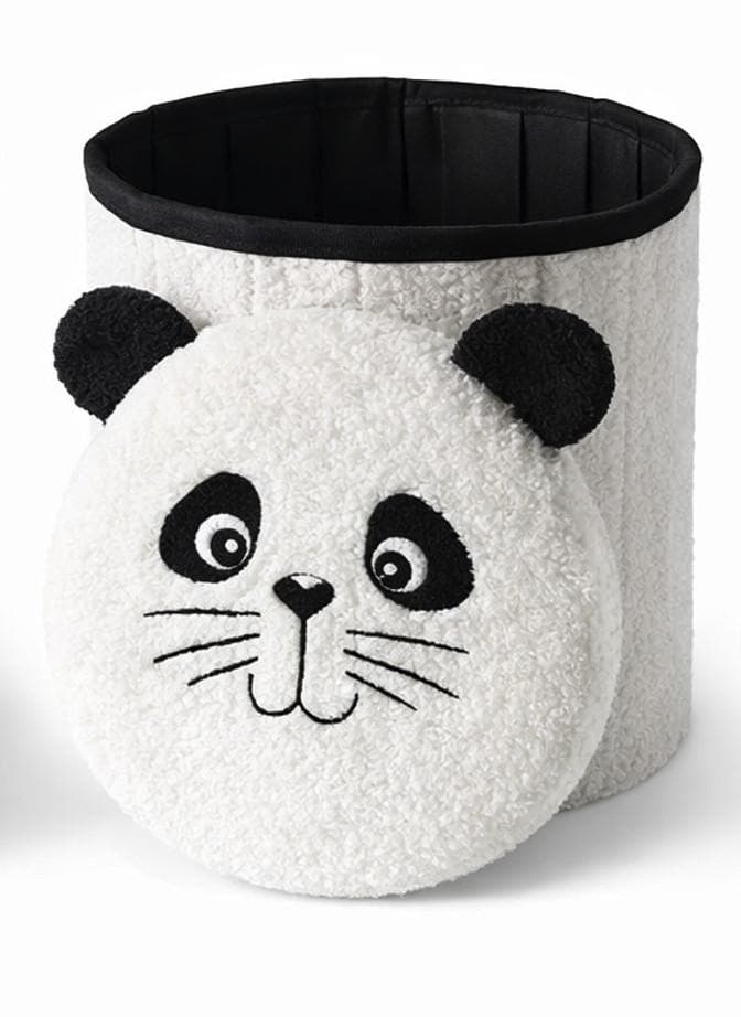 Taburet figurina urs Panda cu capac detasabil, 30x37.5 cm