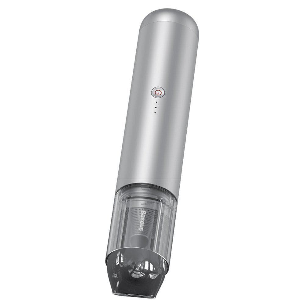 Aspirator de mana Baseus A3, putere aspirare 15000pa, suporta incarcare QC3.0, filtru HEPA, acumulator 4*2000mAh cablu inclus Type-C la USB, argintiu