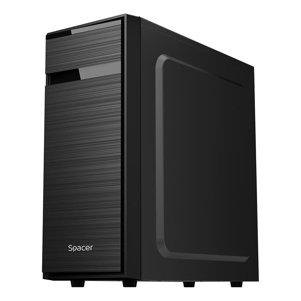 Carcasa SPACER SPCS-GC-TOP-GLASS, Mid Tower, Black — miniatură