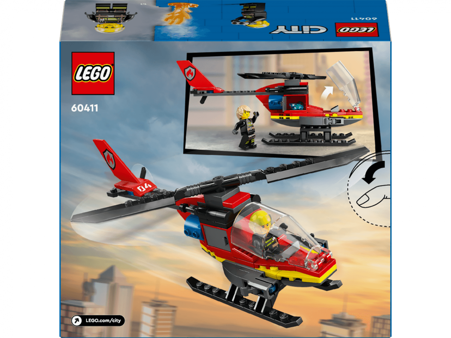 ELICOPTER DE POMPIERI, LEGO 60411 — miniatură