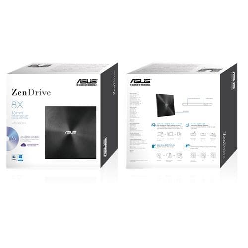 Unitate optica externa Asus, DVD+/-RW, 8x, SDRW-08U7M-U LITE/BLACK/Asus,extern, USB 2.0, Format disc: Audio CD, Video CD, CD-I, CD-Extra, PhotoCD, CD-Text, CD-ROM/XA, Multi-session CD, CD-R, CD-RW, CD-ROM, DVD±R(SL/DL), DVD±RW, DVD-ROM(SL/DL), DVD-RAM, DVD Video, negru, retail — miniatură