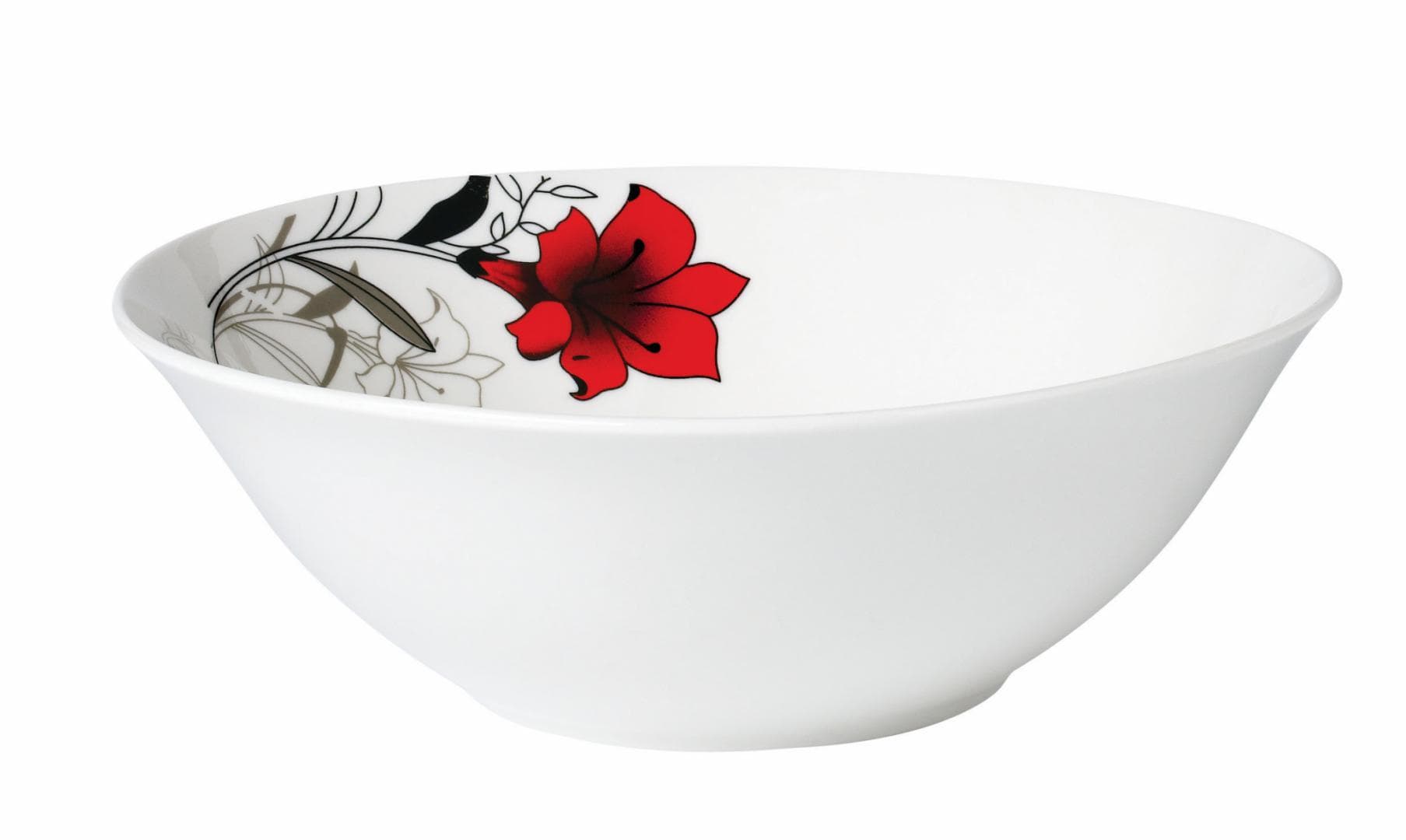 BOL PORTELAN 20 CM, RED FLOWERS 950 ML,VANORA HOME — miniatură