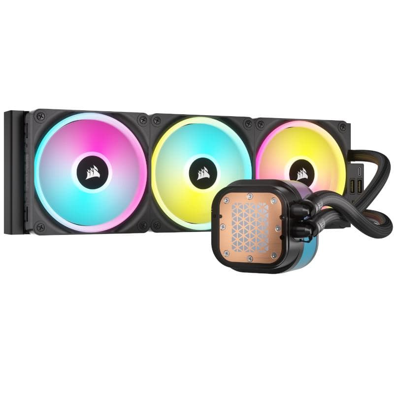 Cooler Procesor Corsair H150i, Lichid, 12 cm, 3 ventilatoare, aRGB — miniatură