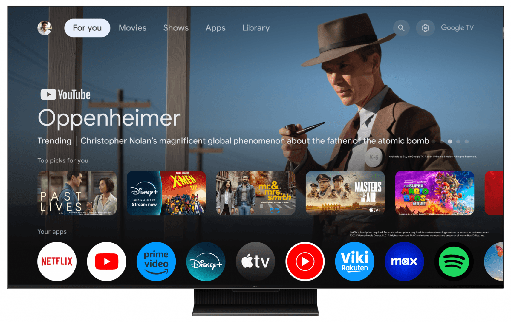 Televizor TCL MiniLed 75C765, 189 cm (75"), Smart TV, 4K, 100Hz, Negru