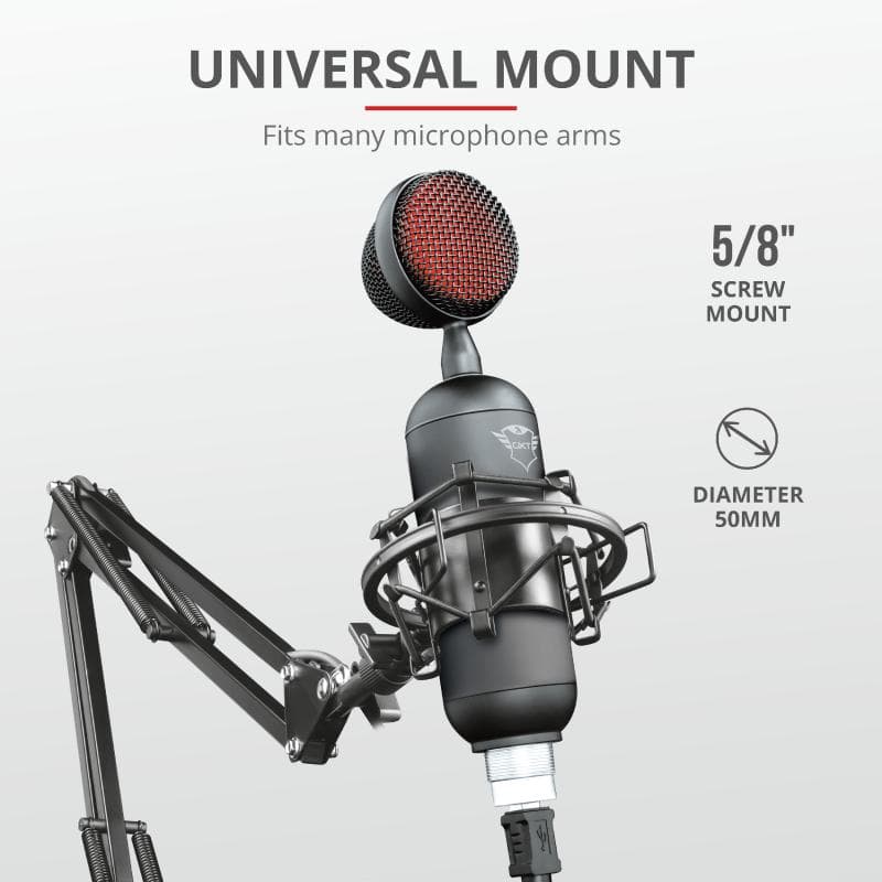 Microfon Trust GXT 244 Buzz, tip Cardioid, USB, Noise Reduction — miniatură
