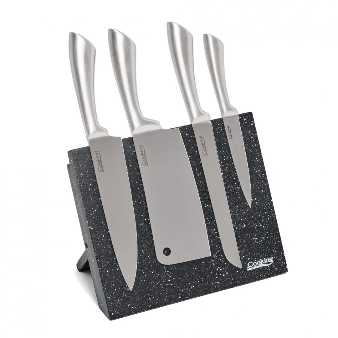 SET CUTITE DE BUCATARIE, 5 PIESE,SILVER, COOKING BY HEINNER — miniatură