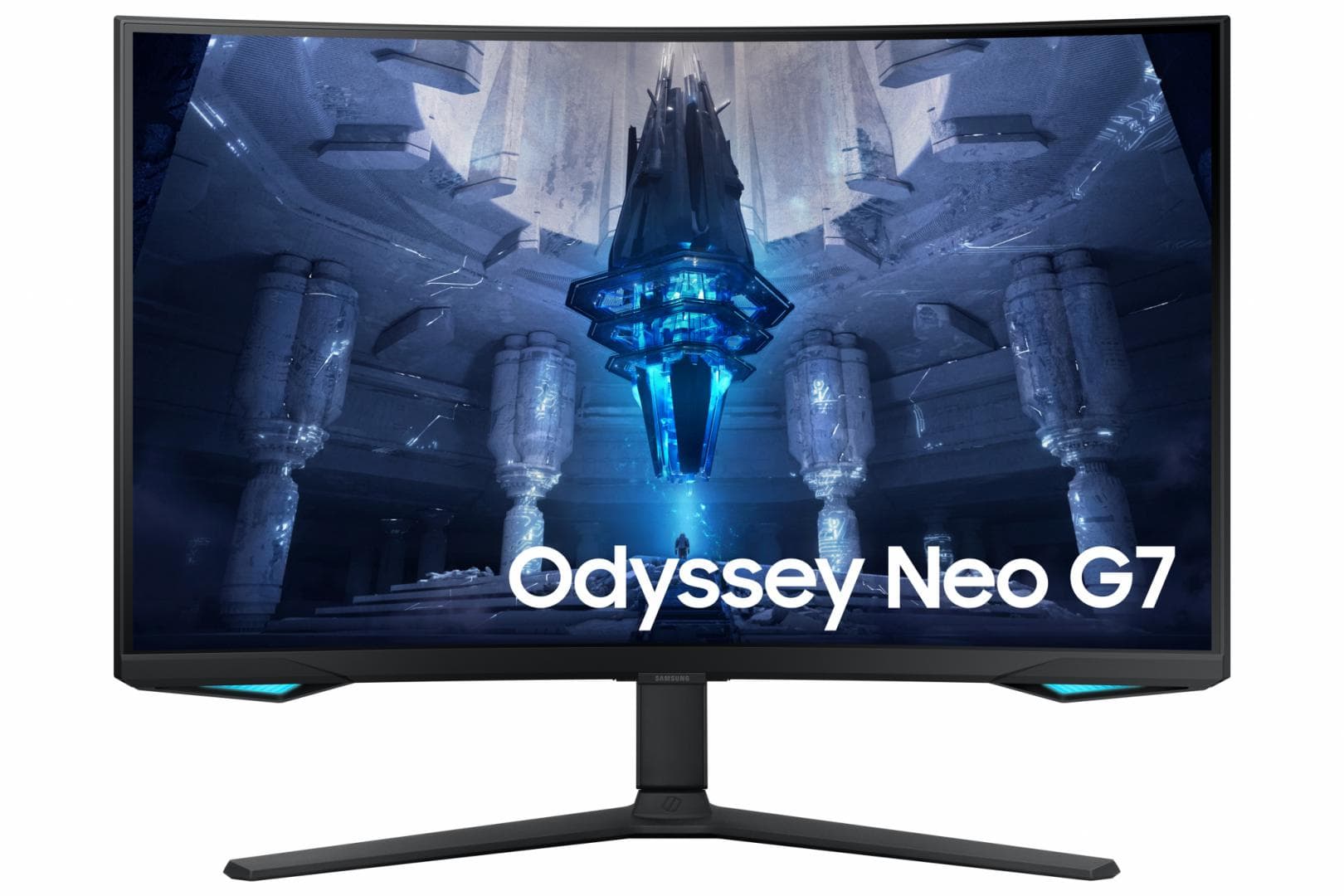 Monitor Samsung 32" LS32BG750NPXEN, Curvature: 1000R, Diagonal (inch): 32, Diagonal (cm): 81, Aspect ratio: 16:9, Panel: VA, Resolution: 3840x2160, Refresh Rate: 165Hz, Response time GtG: 1ms, Brightness (max): 350 cd/m², Contrast (static) : 1M:1, Viewing angle: 178°/178°, Color Gamut Type: 93% DCI — miniatură