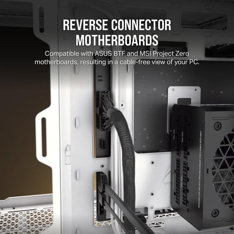 Carcasa CORSAIR 6500X, RGB, Mid Tower, White — miniatură