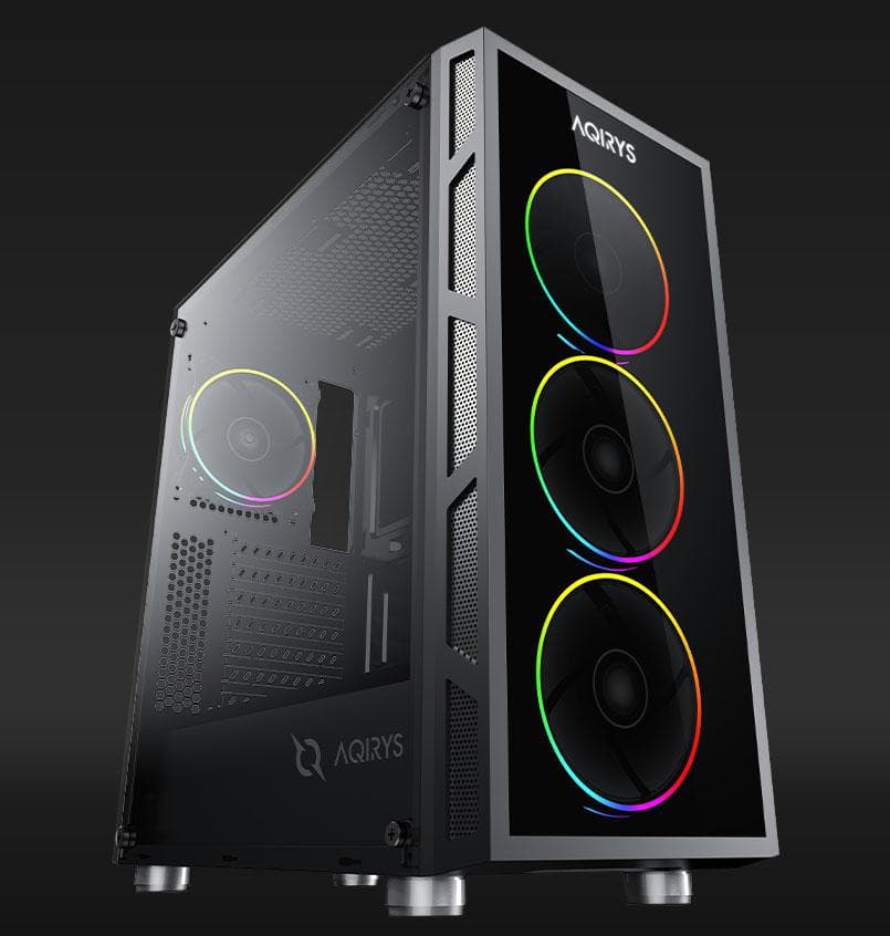 Carcasa AQIRYS ANTARES, RGB, Mid Tower, Black