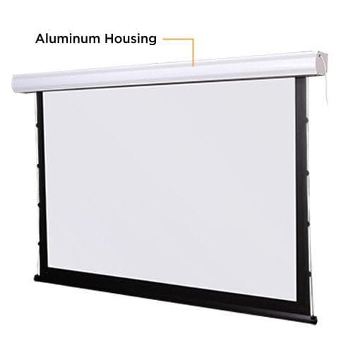 Ecran proiectie electric ESAC100, instalare perete/ tavan, margini de mascare negre pe 4 laturi, material pentru ecran lavabil, intretinere usoara, motor tubular silentios, consum redus de energie, Dimensiune zona de proiectie- 200 x 150 cm, Diagonala- 254 cm (100"), 4:3, carcasa otel 220 mm