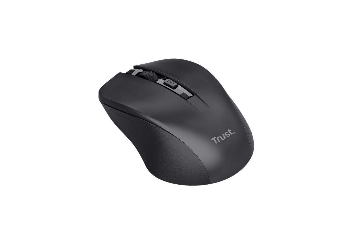 Mouse Wireless Trust Mydo Wireless Mouse, 1800 DPI, Negru — miniatură