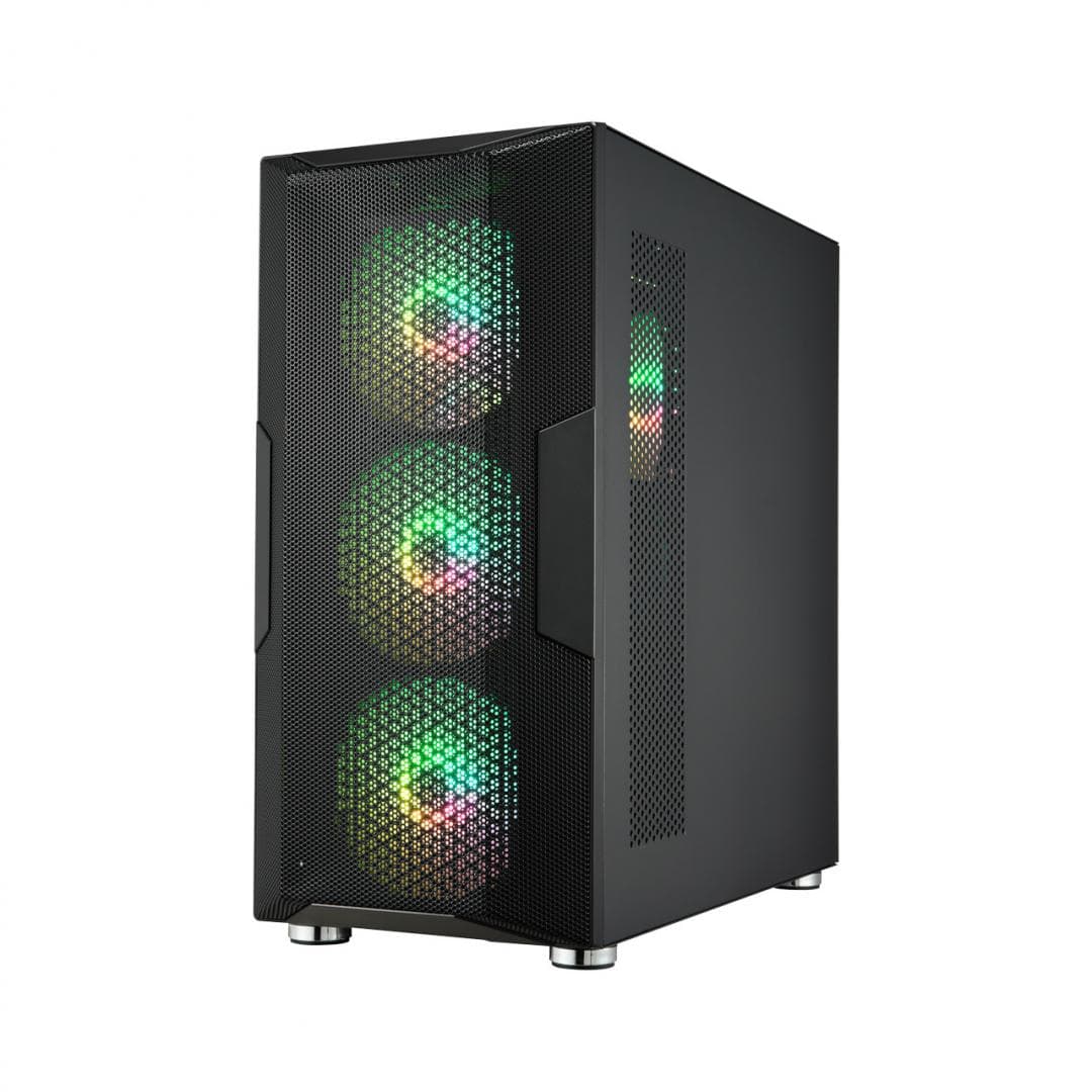 Carcasa FORTRON CUT592, RGB, Full Tower, Black — miniatură