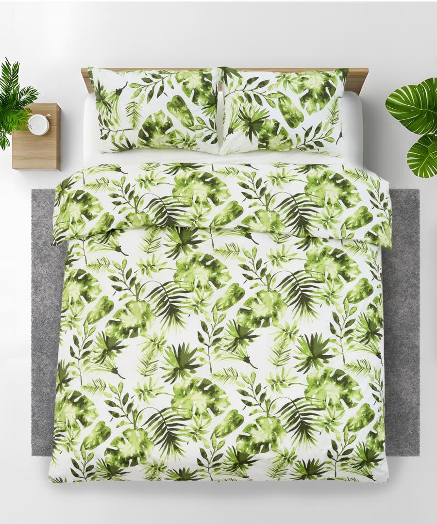 Set de pat king size bumbac, 144 TC,Palm — miniatură