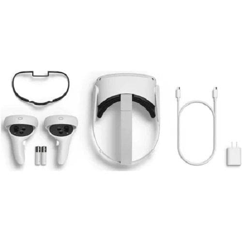 VR Headset Oculus Quest 2 256GB,Resolution: 1832 x 1920, Refresh rate: 72 Hz, compatible device: Desktop PC, interface: 1x USB-C, Colour: white, Package contents: 1 x Charging Cable 1 x VR Glasses 2 x Controller 2 x AA Battery 1 x Power Adapter 1 x Spacer for Glasses — miniatură