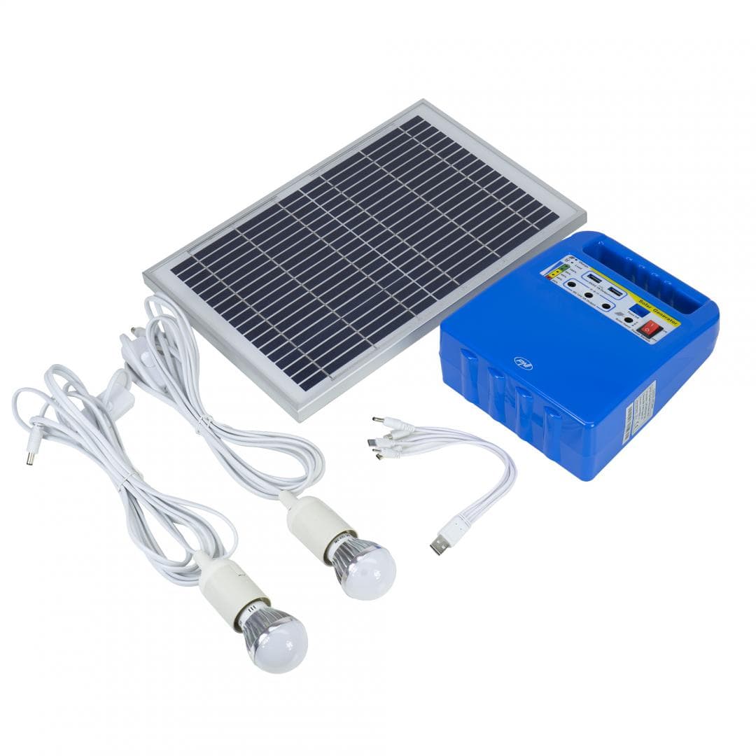 PNI SISTEM SOLAR FOTOVOLTAIC H01, GreenHouse H01 30W cu acumulator 12V/7Ah, USB/Radio/MP3, 2 becuri LED, Tip panou: policristalin, dIMENSIUNI: 360 x 240 x 17mm, cABLU CONECTRE: 6m, Acumulator: 7.0 Ah,Soclu bec: E27, 3W, Timp incarcare: minim 7h, Autonomie: pana la 12 ore cu doua becuri de 3W — miniatură