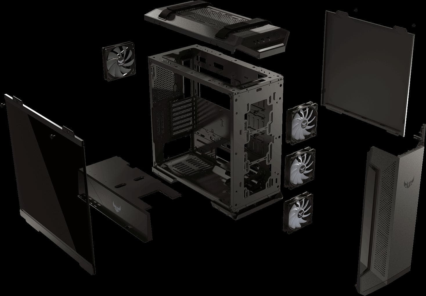 Carcasa ASUS TUF Gaming GT501, RGB, Mid Tower, Black — miniatură