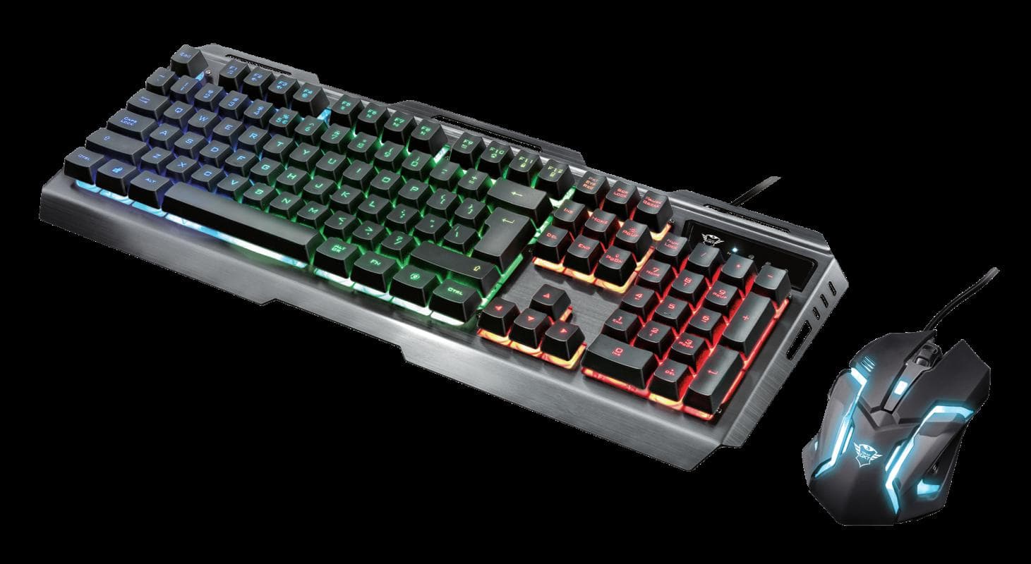 Kit Wired tastatura si mouse Trust GXT 845 Tural, taste numerice, Negru — miniatură