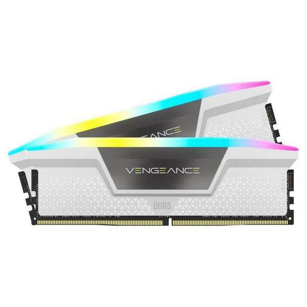Memorie RAM Corsair Vengeance RGB White, 32GB DDR5, 6000MHz, CL36