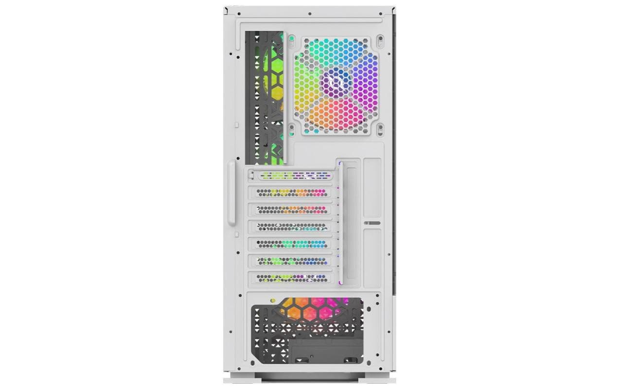 Carcasa AQIRYS Gacrux, RGB, Mid Tower, White — miniatură