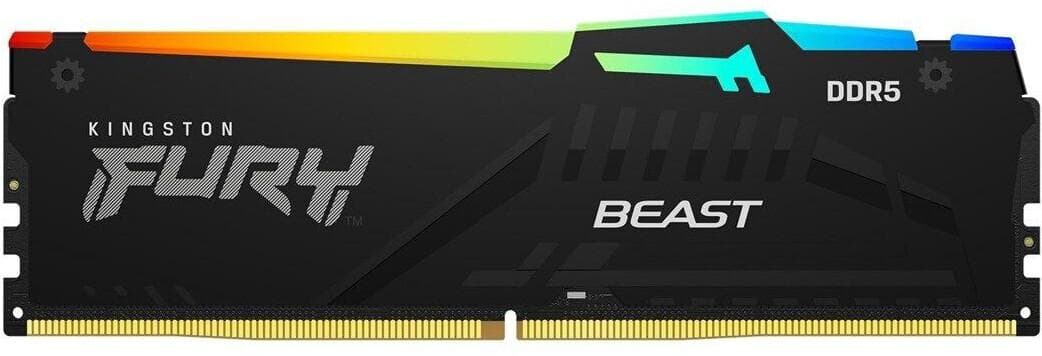 Memorie RAM Kingston FURY Beast RGB, 8GB DDR5, 6000MHz, CL30