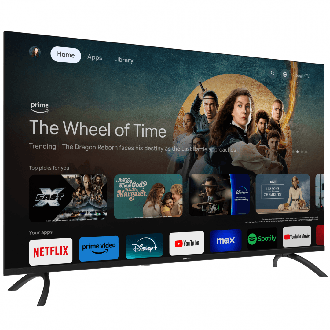LED TV HORIZON 32HL7590H/D, 32" D-LED, HD (720p), CME 200Hz, DVB- S2/T2/C, Contrast 3000:1, 250 cd/m2, Google TV, Google Cast + Google Assistant + BT5.0, 1x LAN (RJ45), 1x CI+, 3x HDMI (v1.4), 2x USB (v2.0), 1x Optic, VESA 100 x 100 mm, M6, Double Neck-Foot Stand, Black — miniatură