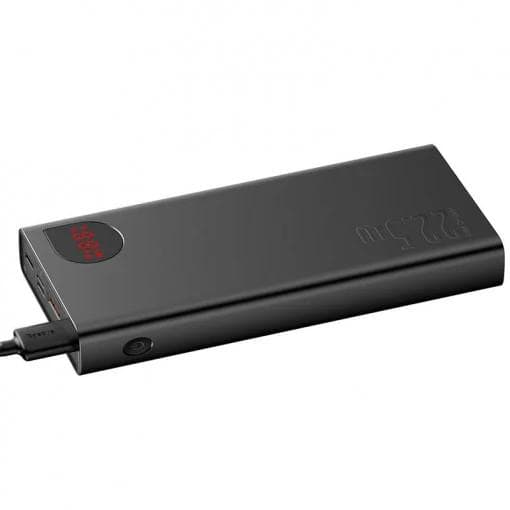 Baterie externa Baseus Adaman Metal, 20000mAh, PD 3.0 + QC 3.0 22.5W, 2 x USB; 1 x USB Type-C, digital display pt. status baterie, total 3A, negru