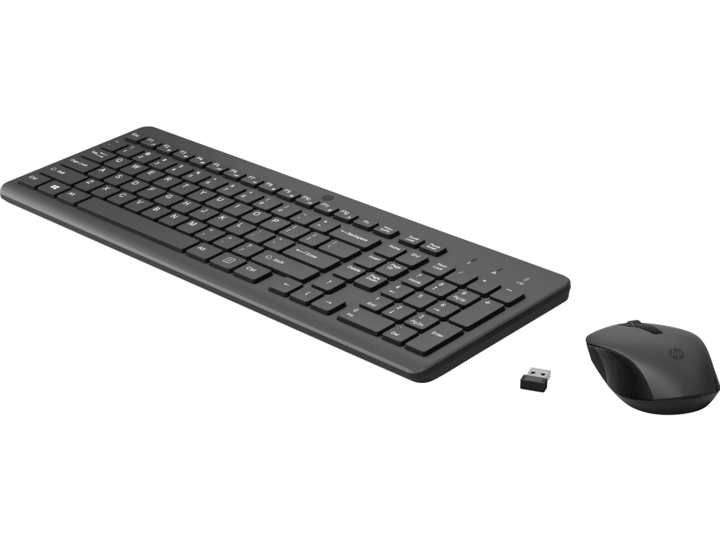 Kit wireless tastatura si mouse HP 330, taste numerice, negru — miniatură