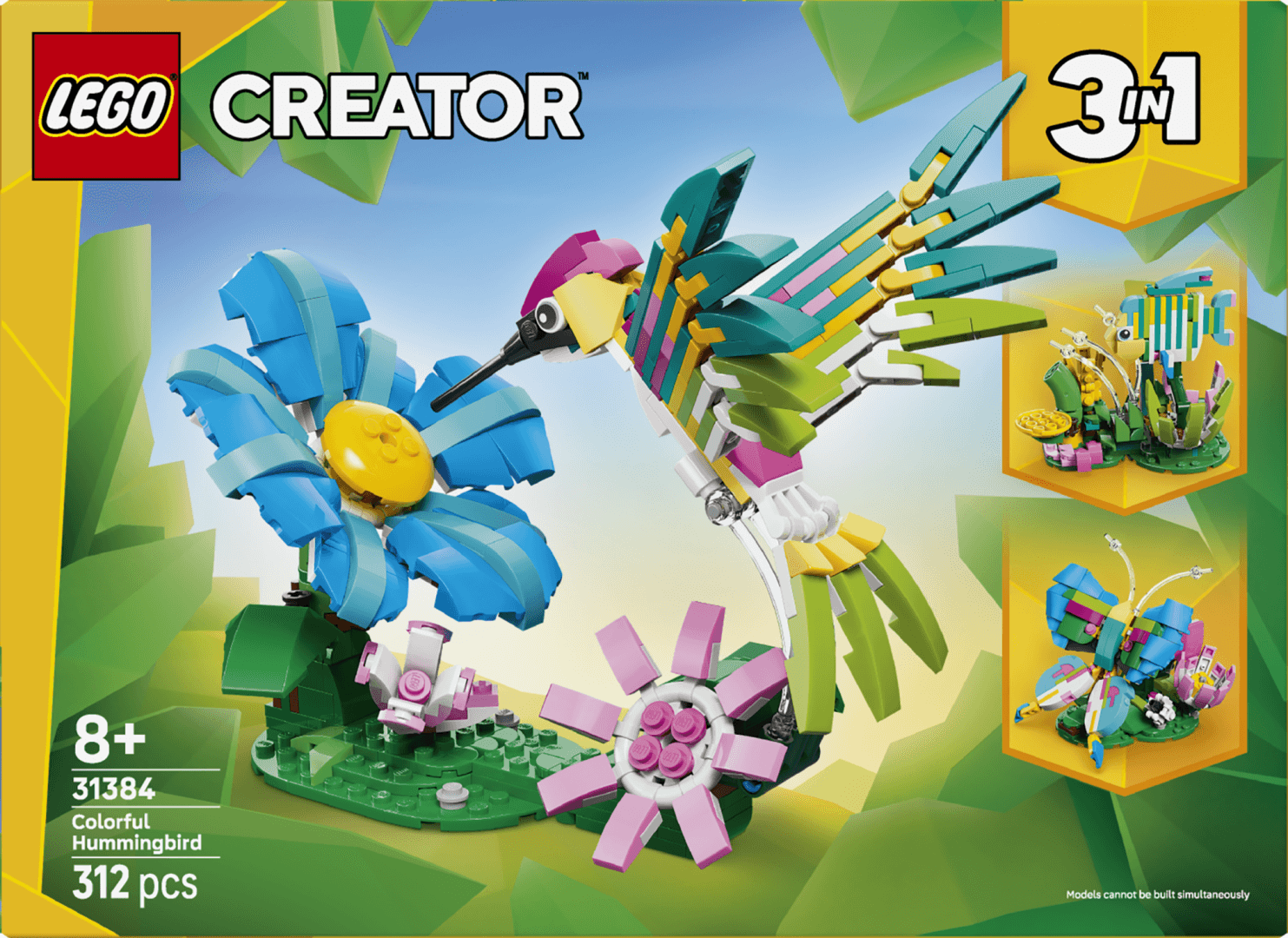 ANIMALE SALBATICE: COLIBRI COLORAT LEGO31384 — miniatură