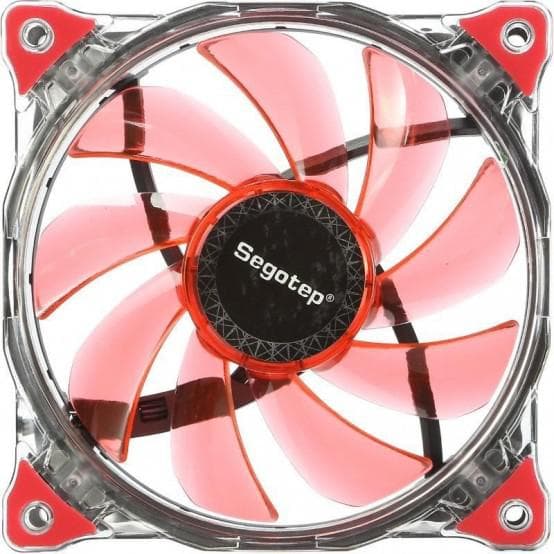 Ventilator Carcasa SEGOTEP POLAR WIND RED, 12 cm, 1100 RPM