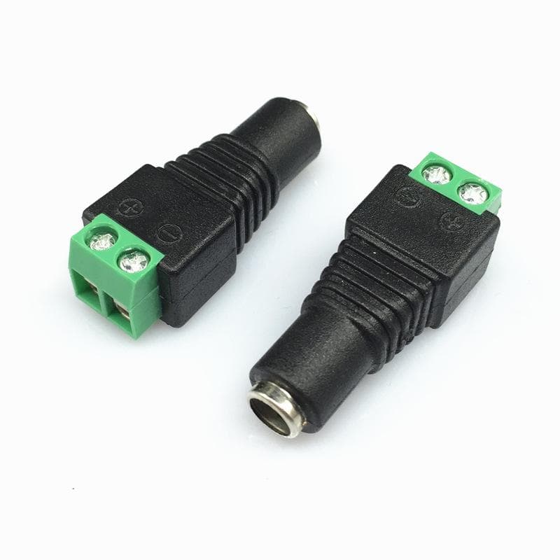 Conector de alimentare (MAMA), 12V, cu surub, 5.5*2.1mm, LN-CT02G, pachet 10 bucati — miniatură